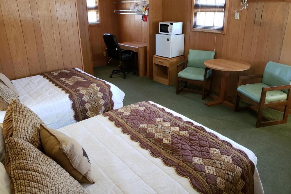 Budget Cabin with Two Double Beds interior